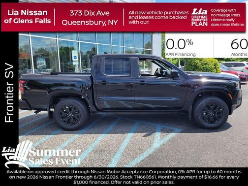 Black 2026 Nissan Frontier SV