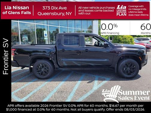 Black 2026 Nissan Frontier SV
