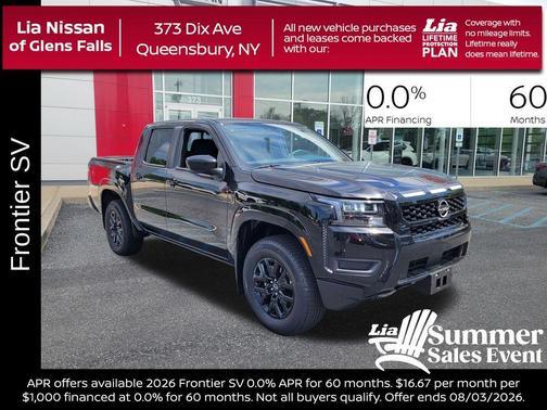 Black 2026 Nissan Frontier SV