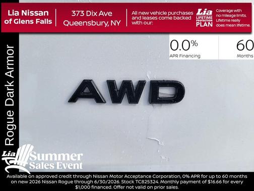 Everest White P 2026 Nissan Rogue Dark Armor