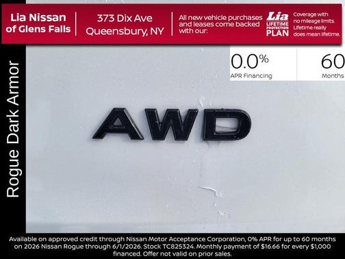 Everest White P 2026 Nissan Rogue Dark Armor