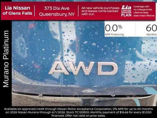 Aurora Blue Pea 2026 Nissan Murano Platinum