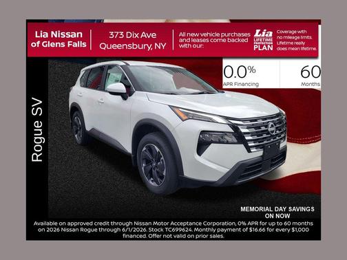 Everest White P 2026 Nissan Rogue SV