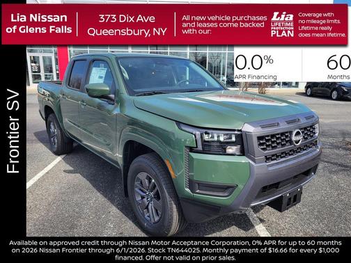 Green 2026 Nissan Frontier SV