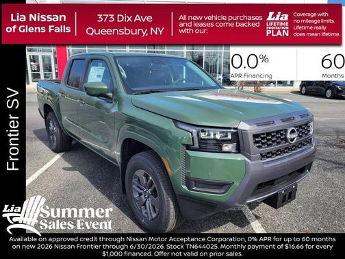 Green 2026 Nissan Frontier SV