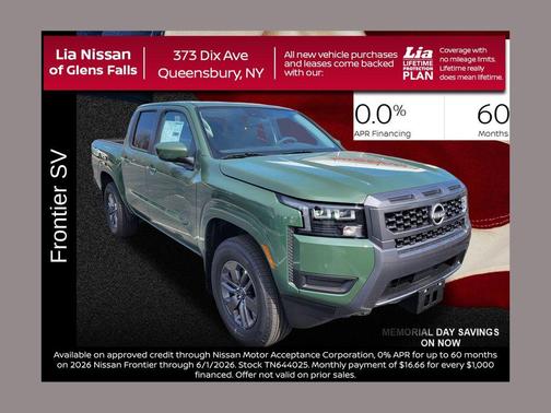 Green 2026 Nissan Frontier SV