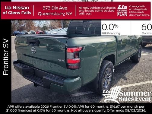 Green 2026 Nissan Frontier SV