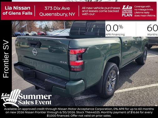 Green 2026 Nissan Frontier SV