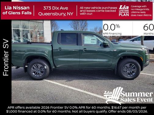 Green 2026 Nissan Frontier SV