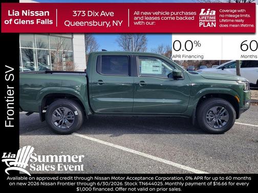 Green 2026 Nissan Frontier SV