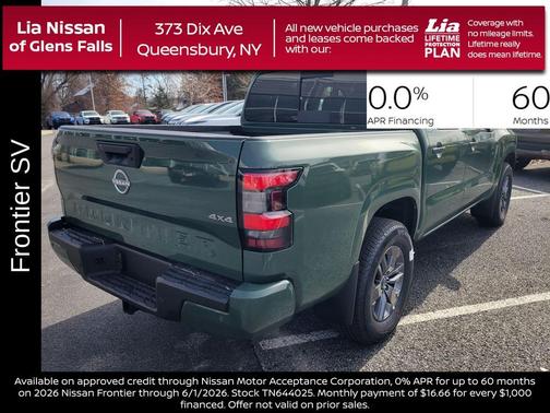 Green 2026 Nissan Frontier SV