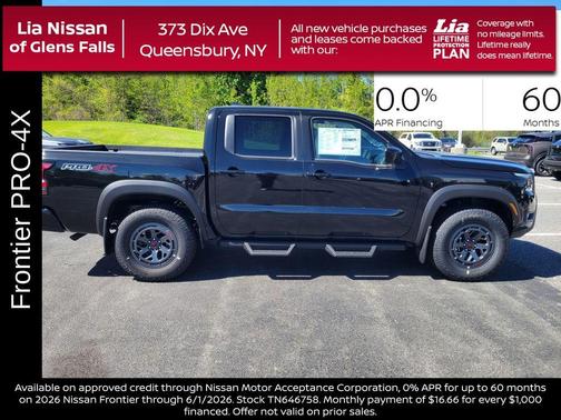 Black 2026 Nissan Frontier PRO-4X