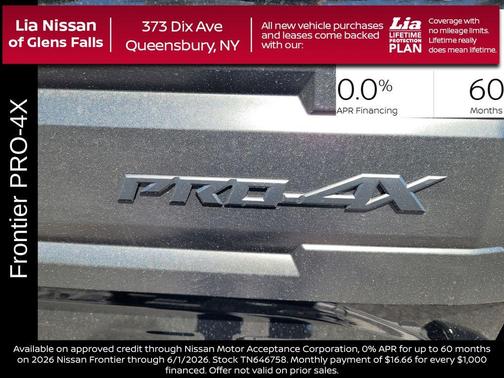 Black 2026 Nissan Frontier PRO-4X
