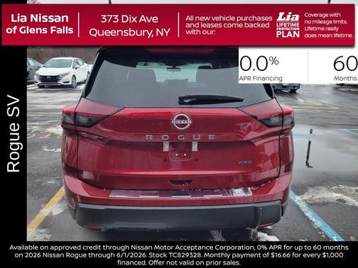 Scarlet Ember 2026 Nissan Rogue SV