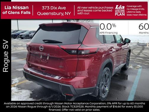 Scarlet Ember 2026 Nissan Rogue SV