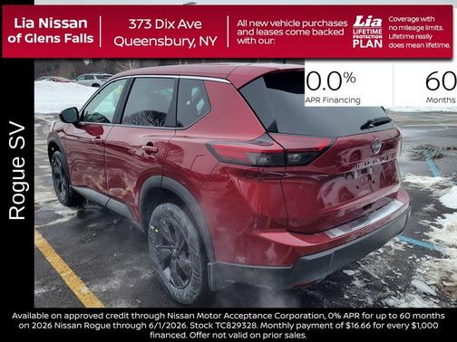Scarlet Ember 2026 Nissan Rogue SV