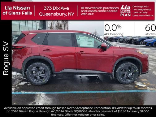 Scarlet Ember 2026 Nissan Rogue SV