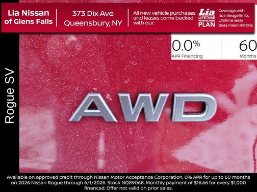 Scarlet Ember 2026 Nissan Rogue SV