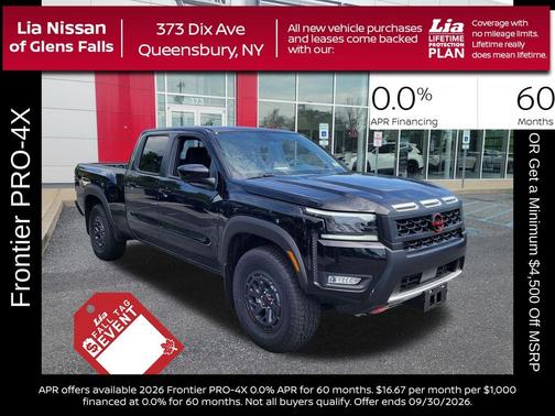 Black 2026 Nissan Frontier PRO-4X