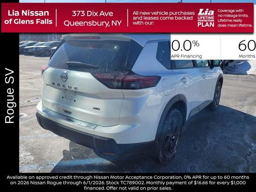 Everest White P 2026 Nissan Rogue SV