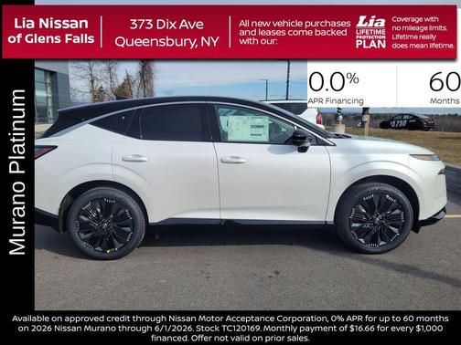White / Black 2026 Nissan Murano Platinum