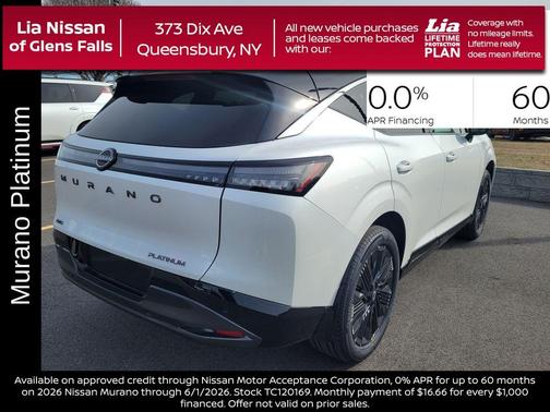 White / Black 2026 Nissan Murano Platinum