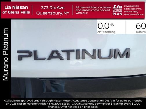 White / Black 2026 Nissan Murano Platinum