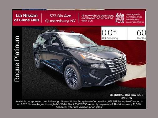 Black 2026 Nissan Rogue Platinum