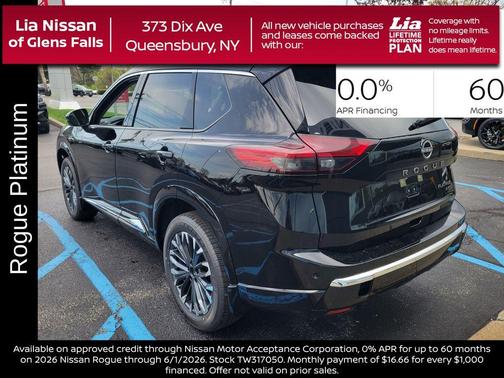 Black 2026 Nissan Rogue Platinum