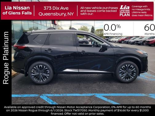 Black 2026 Nissan Rogue Platinum