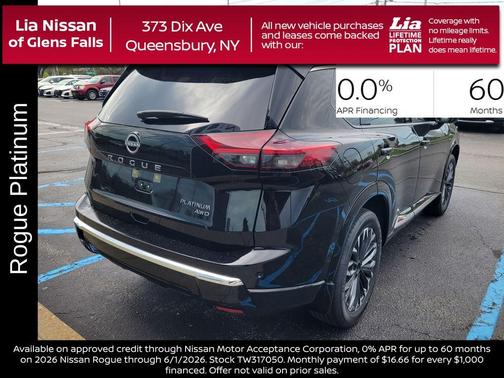 Black 2026 Nissan Rogue Platinum