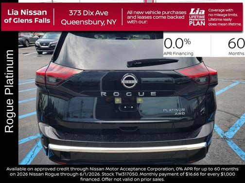 Black 2026 Nissan Rogue Platinum