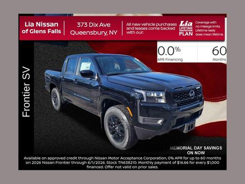 Black 2026 Nissan Frontier SV