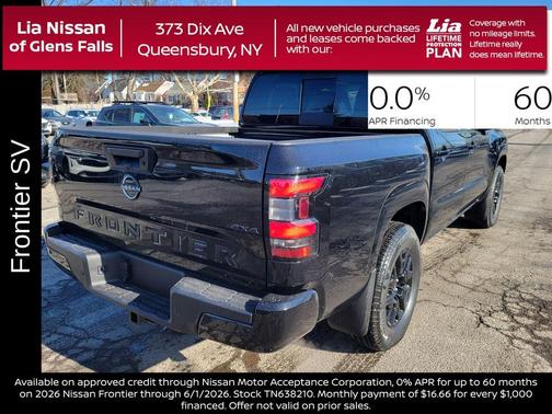 Black 2026 Nissan Frontier SV