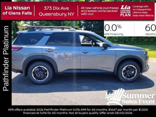 Gun Metallic 2026 Nissan Pathfinder Platinum