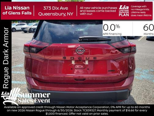 Scarlet Ember Tintcoat 2026 Nissan Rogue Dark Armor