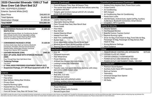 2020 Chevrolet Silverado 1500 LT Trail Boss