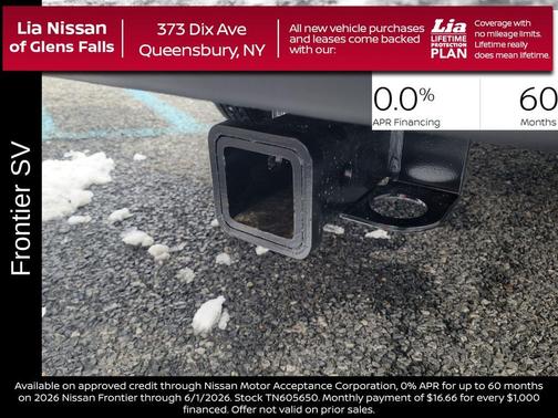 Black 2026 Nissan Frontier SV