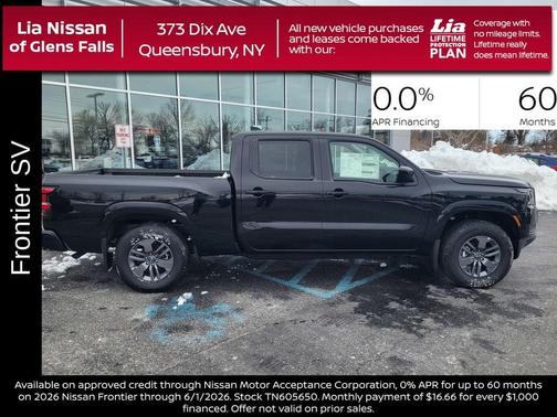 Black 2026 Nissan Frontier SV