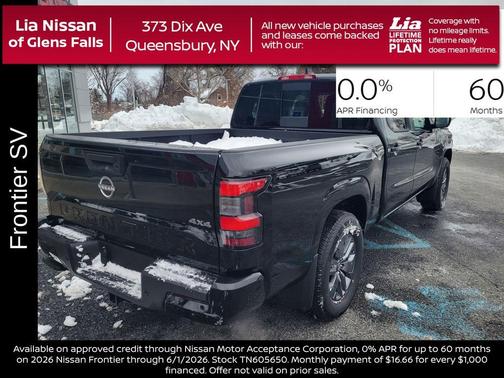 Black 2026 Nissan Frontier SV
