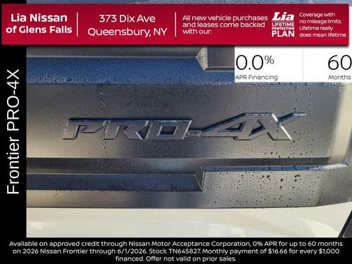 Glacier White 2026 Nissan Frontier PRO-4X