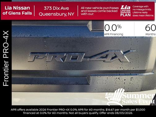 Glacier White 2026 Nissan Frontier PRO-4X