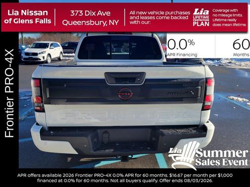 Glacier White 2026 Nissan Frontier PRO-4X