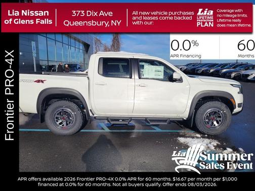 Glacier White 2026 Nissan Frontier PRO-4X