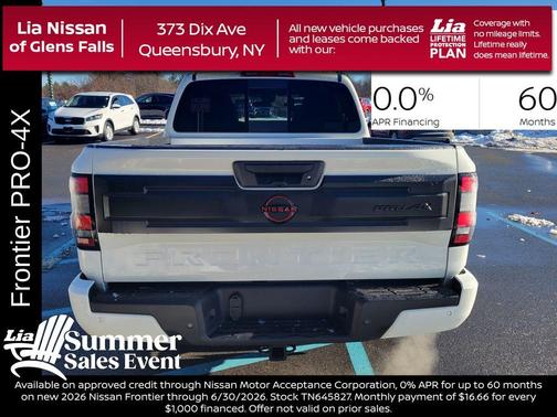 Glacier White 2026 Nissan Frontier PRO-4X