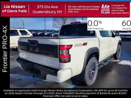 Glacier White 2026 Nissan Frontier PRO-4X