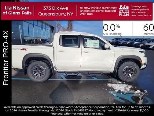 Glacier White 2026 Nissan Frontier PRO-4X