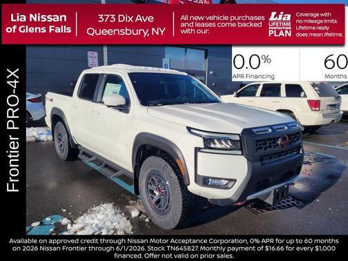 Glacier White 2026 Nissan Frontier PRO-4X