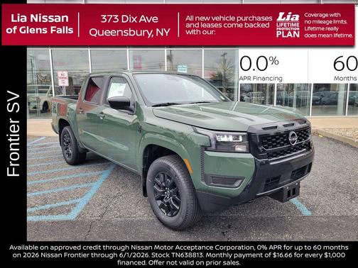 Green 2026 Nissan Frontier SV