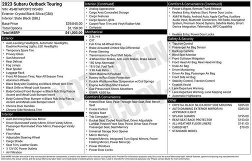 2023 Subaru Outback Touring